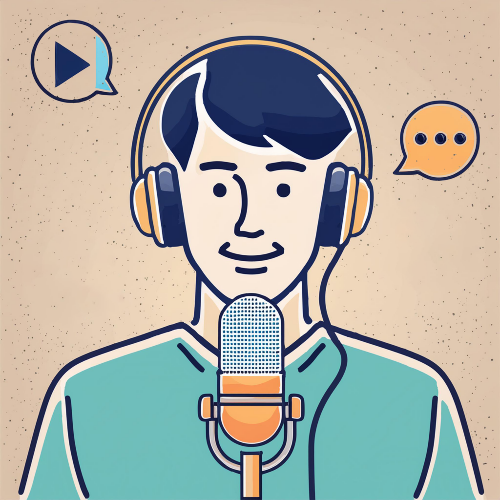 image d'un personnage podcaster devant son micro pour les entrepreneur normand